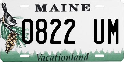 ME license plate 0822UM