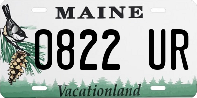 ME license plate 0822UR