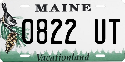 ME license plate 0822UT