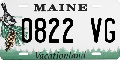 ME license plate 0822VG