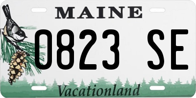 ME license plate 0823SE