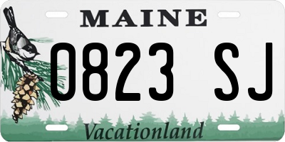ME license plate 0823SJ