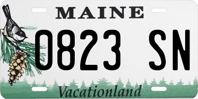 ME license plate 0823SN