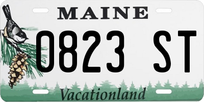 ME license plate 0823ST