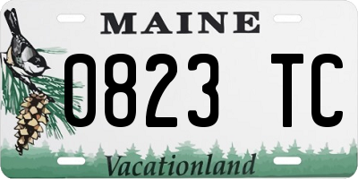 ME license plate 0823TC