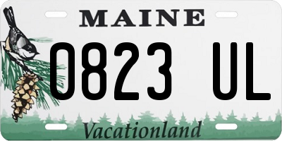 ME license plate 0823UL