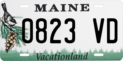 ME license plate 0823VD