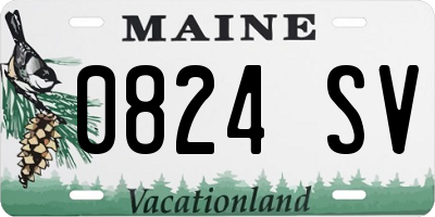 ME license plate 0824SV