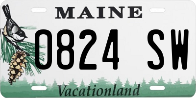 ME license plate 0824SW
