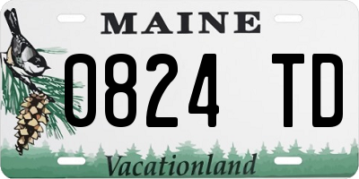 ME license plate 0824TD