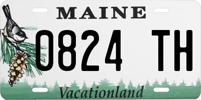 ME license plate 0824TH