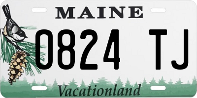 ME license plate 0824TJ
