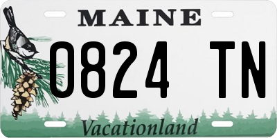 ME license plate 0824TN