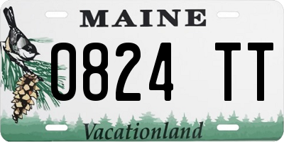 ME license plate 0824TT