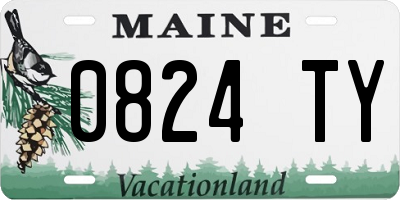 ME license plate 0824TY
