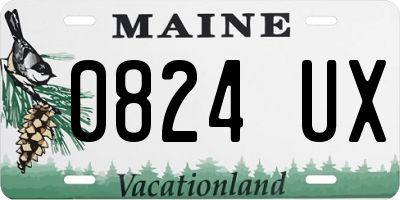 ME license plate 0824UX