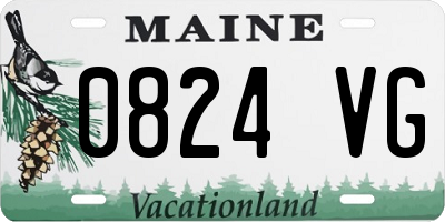 ME license plate 0824VG