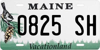 ME license plate 0825SH