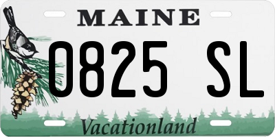 ME license plate 0825SL