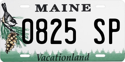 ME license plate 0825SP
