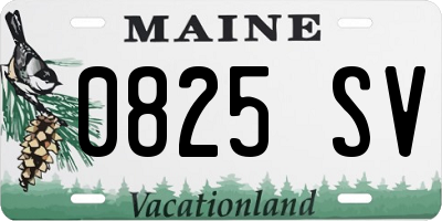 ME license plate 0825SV