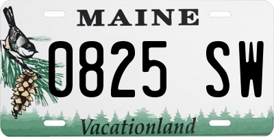 ME license plate 0825SW