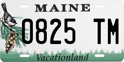 ME license plate 0825TM