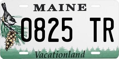 ME license plate 0825TR