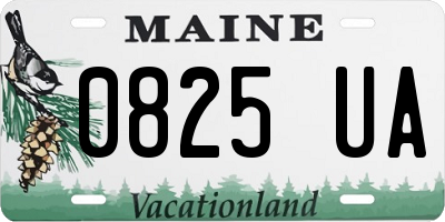 ME license plate 0825UA
