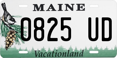 ME license plate 0825UD