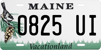 ME license plate 0825UI