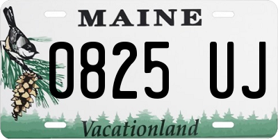 ME license plate 0825UJ