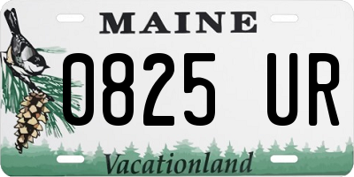 ME license plate 0825UR