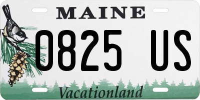 ME license plate 0825US