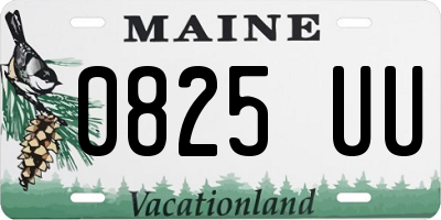 ME license plate 0825UU