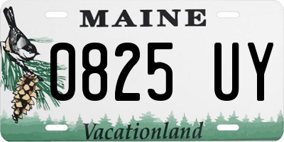 ME license plate 0825UY