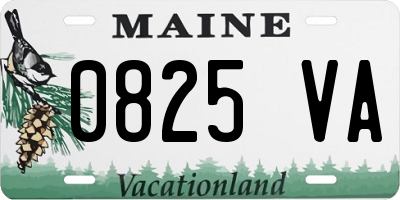 ME license plate 0825VA