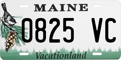 ME license plate 0825VC