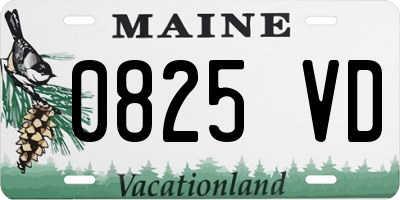 ME license plate 0825VD