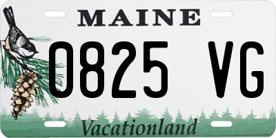 ME license plate 0825VG