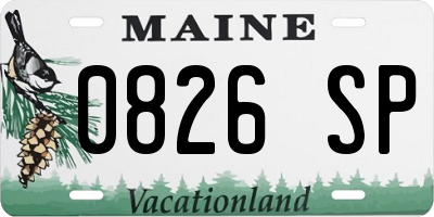 ME license plate 0826SP