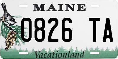 ME license plate 0826TA