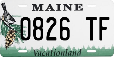 ME license plate 0826TF