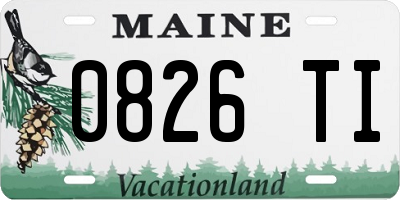 ME license plate 0826TI