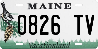 ME license plate 0826TV