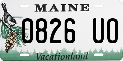 ME license plate 0826UO