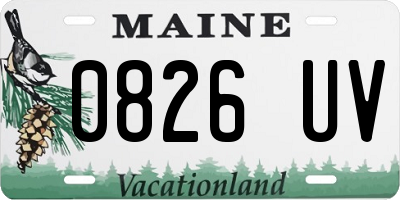 ME license plate 0826UV