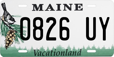 ME license plate 0826UY