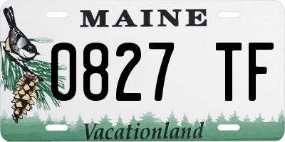 ME license plate 0827TF