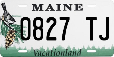 ME license plate 0827TJ